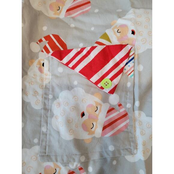 Handmade Santa Christmas Apron sizes 2-18 with Candy Striped‎ Ruffle Trim #4 - Picture 2 of 4